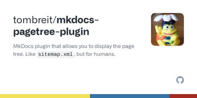 mkdocs-pagetree-plugin